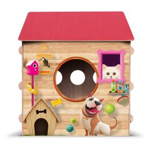 CASETTA in legno da giardino per bambini. Casetta in legno per giocare da esterno a tema cuccioli pet shop