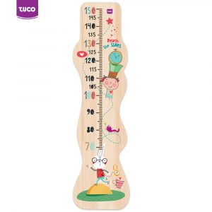 misurabimbo in legno, misura altezza in legno per bambino e bambina, metro bimbo