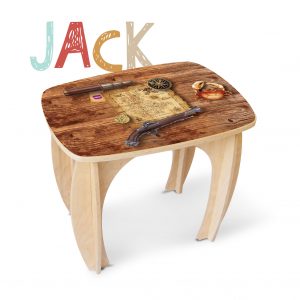 tavolo in legno per bambini a tema pirati