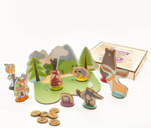 mischia storie, giocattolo in legno educativo da costruire per inventare storie sviluppa capacità di storytelling