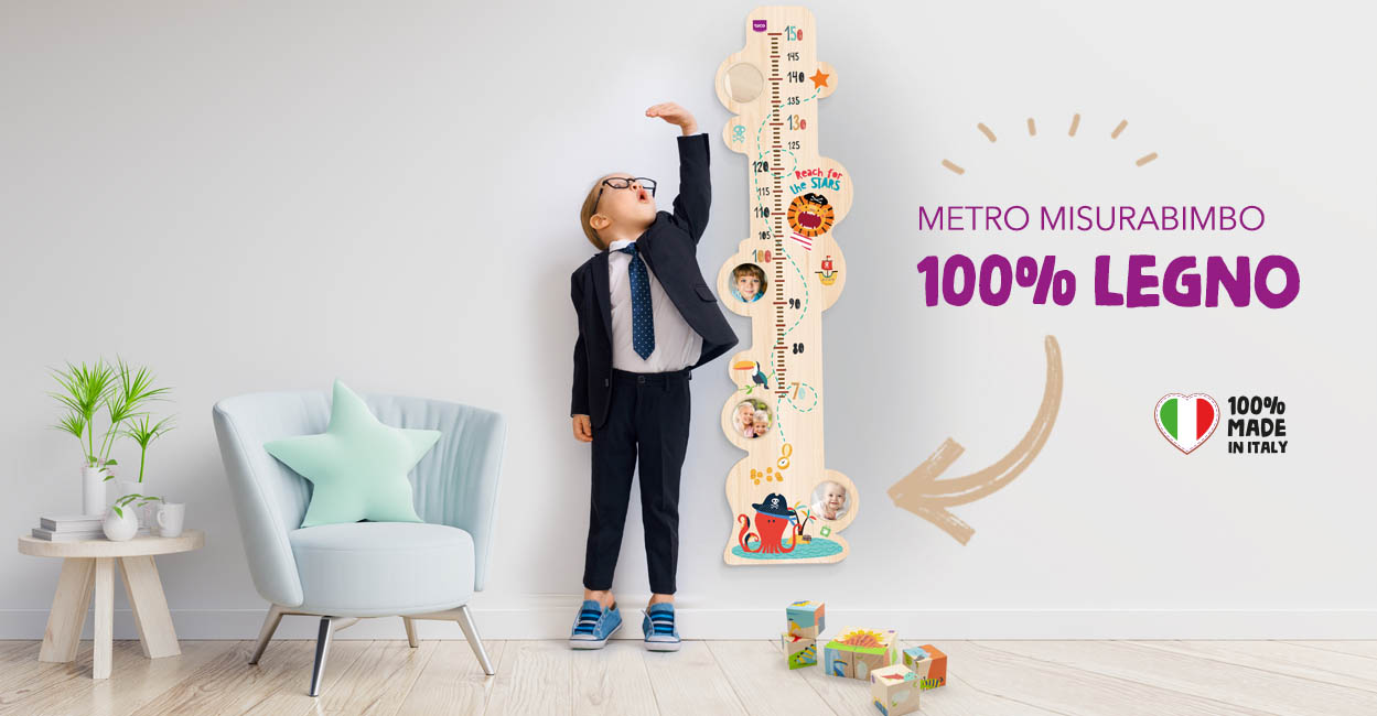 TUCO metri misurabimbo in legno montessori giochi in legno Montessori e Pikler, giochi educaativi, giocattoli didattici, learning tower, torre della crescita, trinagolo di pikler, tavolini da lavoro, balance.