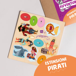 Creavventure. gioco in legno da montare per creare avventure e stimolare lo storytelling nel bambino.